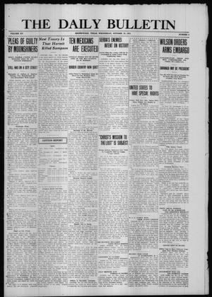 The Daily Bulletin (Brownwood, Tex.), Vol. 15, No. 5, Ed. 1 Wednesday, October 20, 1915