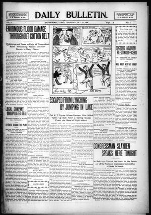 Daily Bulletin. (Brownwood, Tex.), Vol. 9, No. 7, Ed. 1 Thursday, October 22, 1908
