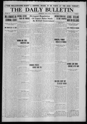 Primary view of object titled 'The Daily Bulletin (Brownwood, Tex.), Vol. 15, No. 1, Ed. 1 Friday, October 15, 1915'.