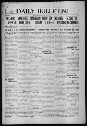 Primary view of object titled 'Daily Bulletin. (Brownwood, Tex.), Vol. 12, No. 266, Ed. 1 Thursday, August 29, 1912'.
