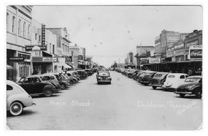 Primary view of object titled 'Looking South on Main Street, mid 1940's'.