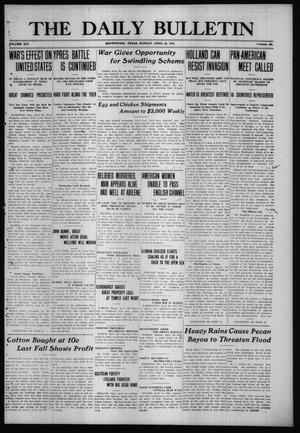 The Daily Bulletin (Brownwood, Tex.), Vol. 14, No. 163, Ed. 1 Monday, April 26, 1915