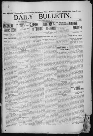 Daily Bulletin. (Brownwood, Tex.), Vol. 12, No. 104, Ed. 1 Thursday, February 22, 1912