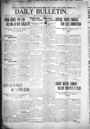 Daily Bulletin. (Brownwood, Tex.), Vol. 11, No. 201, Ed. 1 Saturday, June 10, 1911