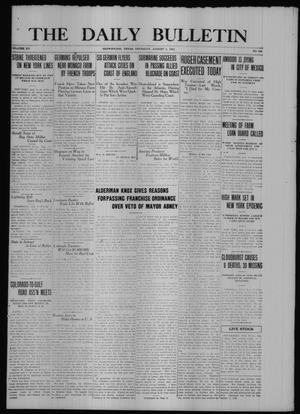 The Daily Bulletin (Brownwood, Tex.), Vol. 15, No. 249, Ed. 1 Thursday, August 3, 1916