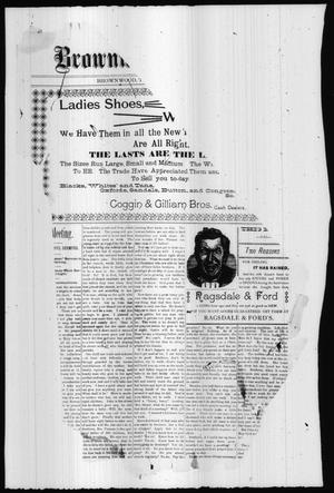Primary view of object titled 'The Daily Brownwood Bulletin. (Brownwood, Tex.), Ed. 1 Monday, May 14, 1894'.