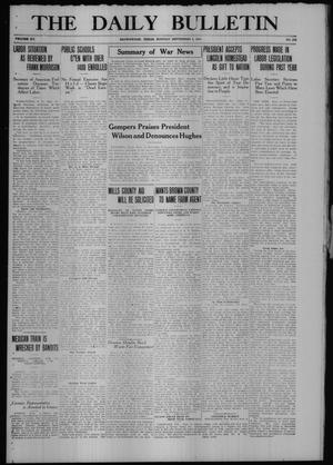 The Daily Bulletin (Brownwood, Tex.), Vol. 15, No. 276, Ed. 1 Monday, September 4, 1916