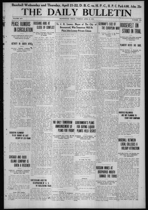 The Daily Bulletin (Brownwood, Tex.), Vol. 14, No. 159, Ed. 1 Tuesday, April 20, 1915