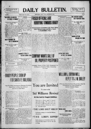 Daily Bulletin. (Brownwood, Tex.), Vol. 9, No. 294, Ed. 1 Friday, September 24, 1909