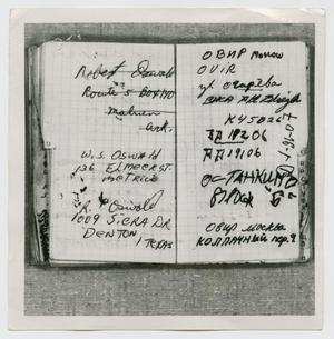 Primary view of object titled '[Pages in Oswald's Book, Photograph #27]'.