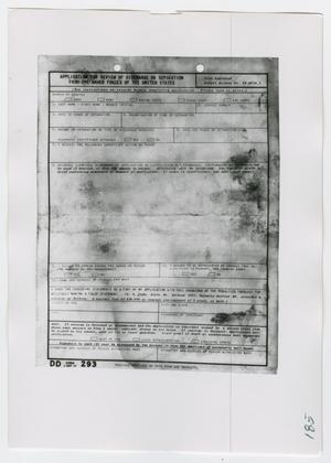 [Application for Review of Discharge, Photograph #3]