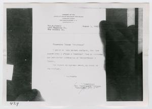 [Photograph of Letter from Russian Embassy]