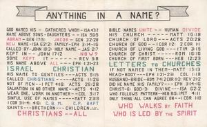 Primary view of object titled 'Anything in a Name?'.