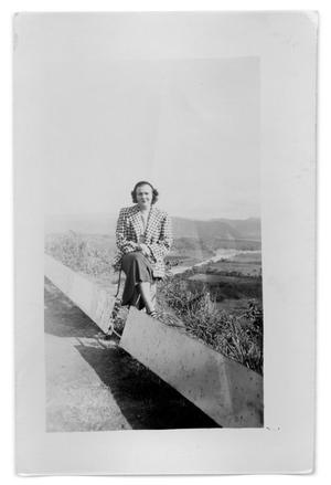 [Photograph of Marie Burkhalter on the Top of a Hill]