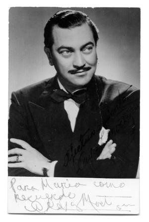 Postcard of actor Carlos Lopez Moctezuma