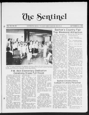 Primary view of object titled 'The Sentinel (Sachse, Tex.), Vol. 13, No. 38, Ed. 1 Wednesday, September 21, 1988'.