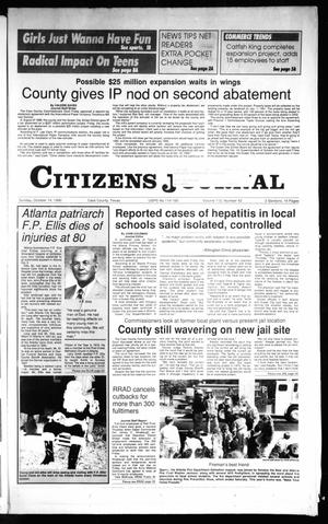 Primary view of object titled 'Citizens Journal (Atlanta, Tex.), Vol. 112, No. 42, Ed. 1 Sunday, October 14, 1990'.