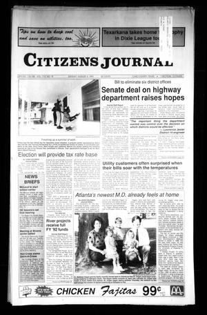 Citizens Journal (Atlanta, Tex.), Vol. 113, No. 19, Ed. 1 Sunday, August 4, 1991