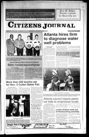 Citizens Journal (Atlanta, Tex.), Vol. 113, No. 40, Ed. 1 Wednesday, October 23, 1991