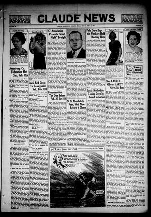 Claude News (Claude, Tex.), Vol. 48, No. 25, Ed. 1 Friday, February 19, 1937