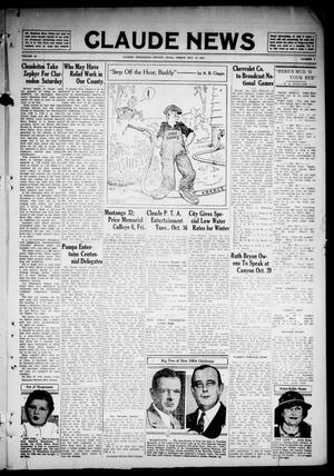Claude News (Claude, Tex.), Vol. 46, No. 6, Ed. 1 Friday, October 12, 1934