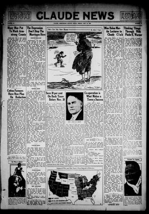 Claude News (Claude, Tex.), Vol. 45, No. 12, Ed. 1 Friday, November 24, 1933