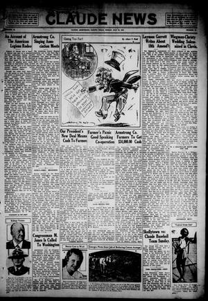 Claude News (Claude, Tex.), Vol. 44, No. 47, Ed. 1 Friday, July 28, 1933