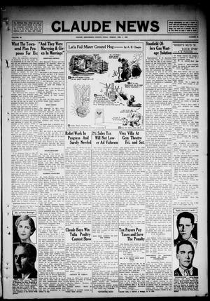 Claude News (Claude, Tex.), Vol. 46, No. 22, Ed. 1 Friday, February 1, 1935