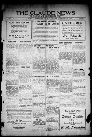 The Claude News (Claude, Tex.), Vol. 14, No. 20, Ed. 1 Friday, February 4, 1916