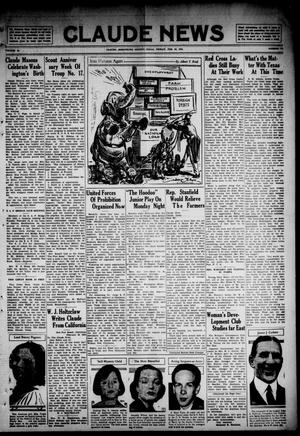 Claude News (Claude, Tex.), Vol. 44, No. 25, Ed. 1 Friday, February 24, 1933