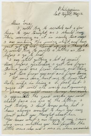 [Letter from Beal S. Powell to Lena Lawson, May 12, 1945]