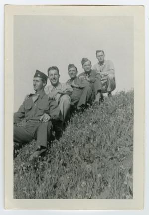 [Five Servicemen Sitting on a Hill]