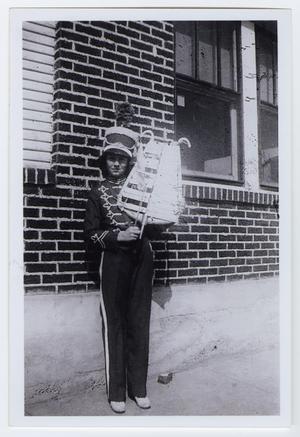 [Photograph of Frances Nadley Bondurant in Marching Band Uniform]