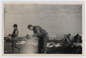 Primary view of object titled '[Soldiers At the Staging Area]'.