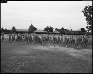Primary view of object titled '[ROTC Cadets Exercising]'.