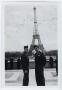 Photograph: [Photograph of Bill Bondurant In Front of the Eiffel Tower]