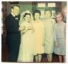 Thumbnail image of item number 1 in: '[Tom and Joann Kearn on their wedding day with Betty Scrivner and Helen Dickson]'.