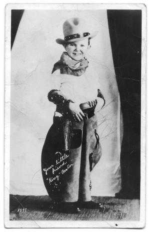 Primary view of object titled 'Portrait of a child dressed as a cowboy'.