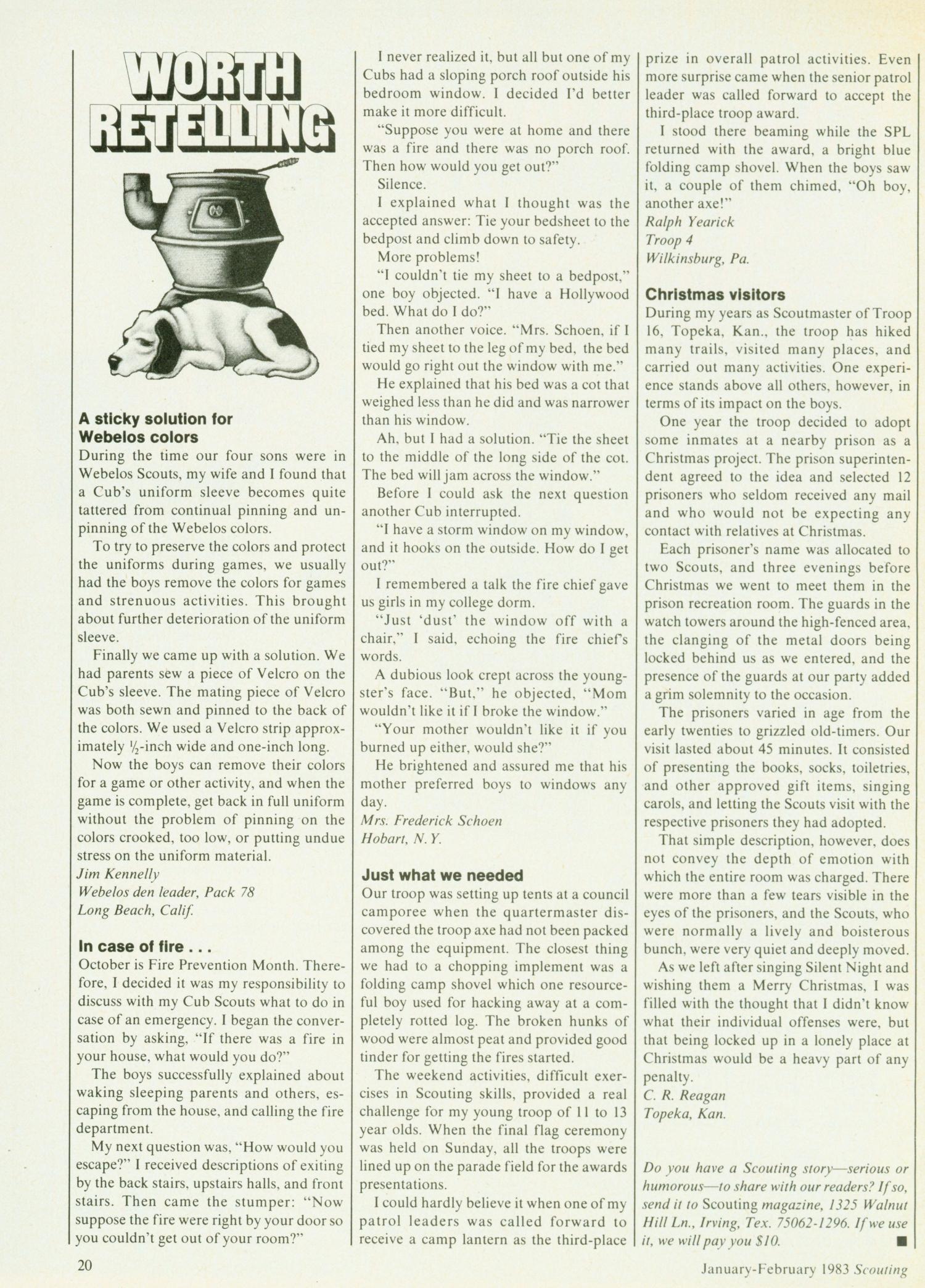 Scouting, Volume 71, Number 1, January-February 1983
                                                
                                                    20
                                                