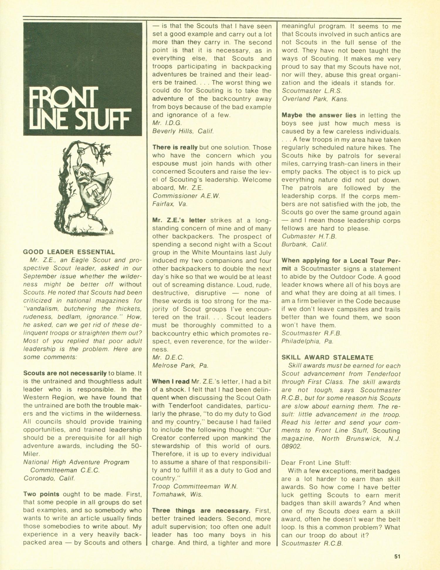 Scouting, Volume 63, Number 1, January-February 1975
                                                
                                                    51
                                                