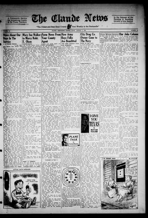 Primary view of object titled 'Claude News (Claude, Tex.), Vol. 53, No. 49, Ed. 1 Friday, August 4, 1944'.