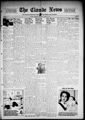 Primary view of object titled 'Claude News (Claude, Tex.), Vol. 54, No. 52, Ed. 1 Friday, August 31, 1945'.
