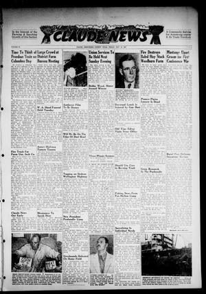 Claude News (Claude, Tex.), Vol. 57, No. 5, Ed. 1 Friday, October 10, 1947