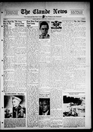 Claude News (Claude, Tex.), Vol. 54, No. 8, Ed. 1 Friday, October 20, 1944
