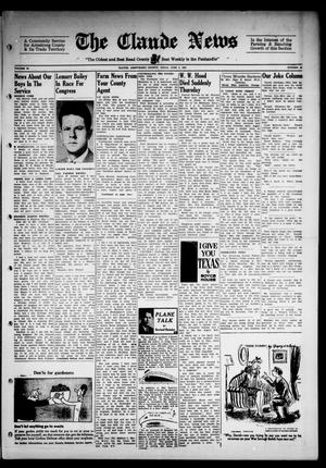 Claude News (Claude, Tex.), Vol. 53, No. 40, Ed. 1 Friday, June 2, 1944