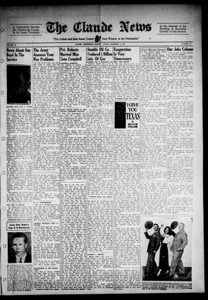 Claude News (Claude, Tex.), Vol. 54, No. 15, Ed. 1 Friday, December 8, 1944
