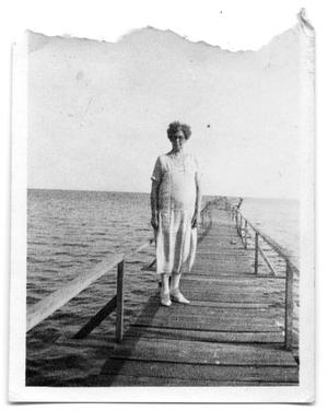 [Photograph of Neely Scrivner on a Pier]