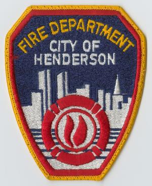 Primary view of object titled '[Henderson, Texas Fire Department Patch]'.