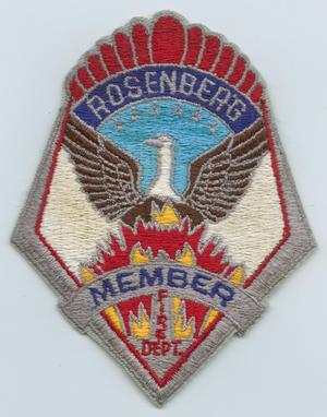 Primary view of object titled '[Rosenberg, Texas Fire Department Patch]'.