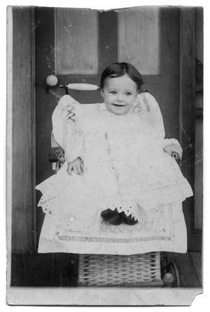 Primary view of object titled 'Postcard of Mary Elizabeth Wilkins as a baby'.